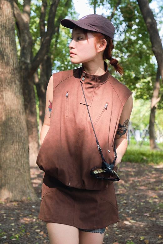 拉链工装背心夹克 商品图1