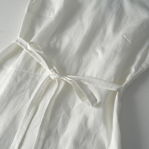 VIMAGE纬漫纪2026夏季新款舒适莱赛尔亚麻无袖收腰a字连衣裙V2507213 商品图4