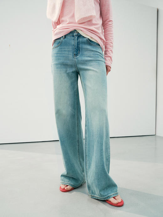 周二牛——四面弹直筒牛仔裤 商品图0