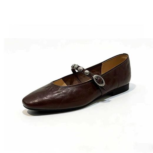 【羊皮革】西村名物2026年春季新款羊皮内里猪皮内垫舒适平底时尚玛丽珍浅口单鞋U26AE17061 商品图2