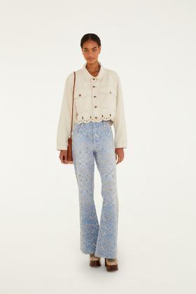 Farm Rio - Canva Richelieu Jacket - Off-White - 女装 - 夹克 - 米色