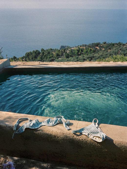 PEONY - Holiday Balconette - Chambray Gingham - 女装 - 比基尼上装 - 浅蓝格纹 商品图4