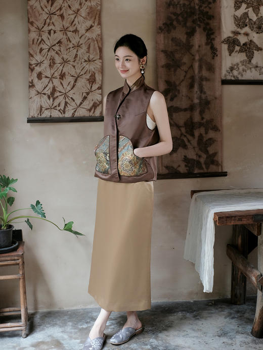 盛唐牡丹盛奢系列 | 螺钿大漆彩绘西阵织马甲 商品图5