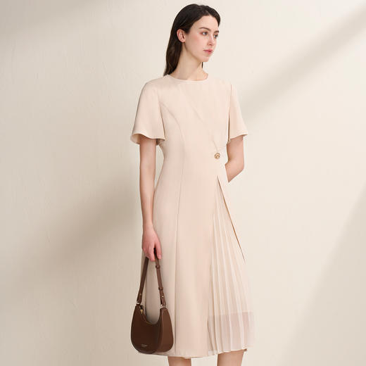 EITIE爱特爱夏季新品高腰修身优雅拼接连衣裙7807513 商品图2