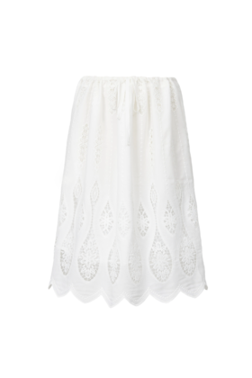 极繁蕾丝抽绳半裙