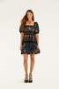 Farm Rio - Stitched Garden Mini Dress - Navy Blue - 女装 - 连身裙 - 深蓝色 商品缩略图0