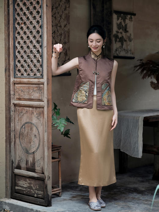 盛唐牡丹盛奢系列 | 螺钿大漆彩绘西阵织马甲 商品图7