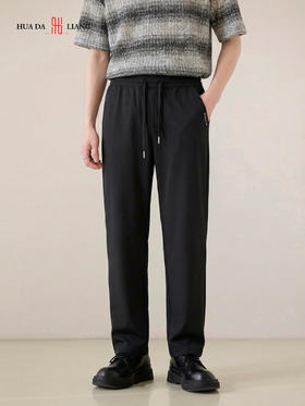男装26春夏新品松紧直筒平脚长裤2219-A6501