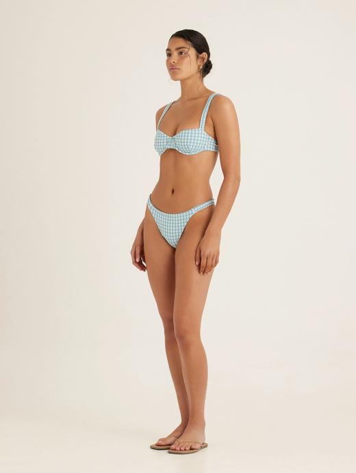 PEONY - Holiday Balconette - Chambray Gingham - 女装 - 比基尼上装 - 浅蓝格纹 商品图2