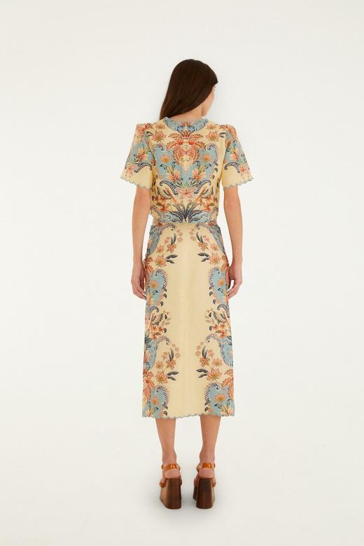 Farm Rio - Beauty Butter Midi Skirt - Boho - 女装 - 中长裙 - 波希米亚 商品图2