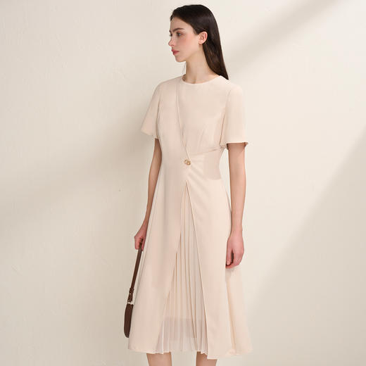 EITIE爱特爱夏季新品高腰修身优雅拼接连衣裙7807513 商品图3