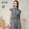 EITIE爱特爱夏季新款时尚扭结设计通勤显瘦车条纹衬衫8213901 商品缩略图0