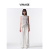 VIMAGE纬漫纪V领显瘦休闲无袖印花上衣2026夏季新款V2513220 商品缩略图0