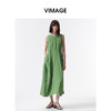 VIMAGE纬漫纪2026夏季新款慵懒宽松森林绿莫代尔无袖垂坠连衣裙V2507206 商品缩略图2