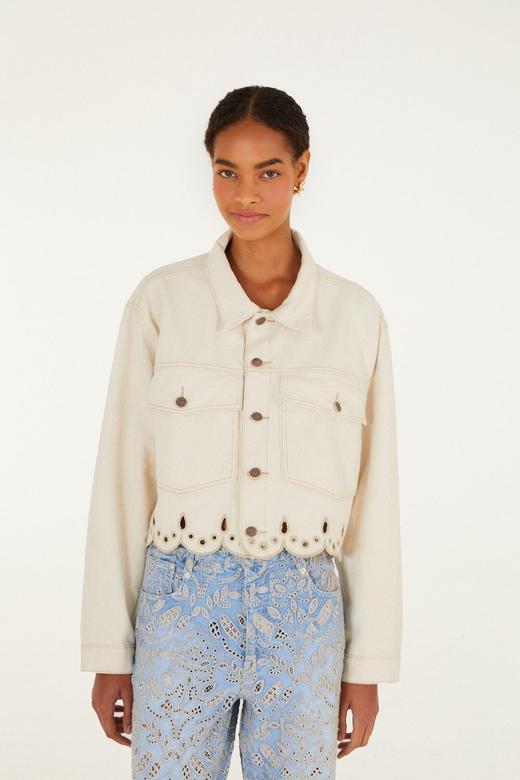 Farm Rio - Canva Richelieu Jacket - Off-White - 女装 - 夹克 - 米色 商品图1
