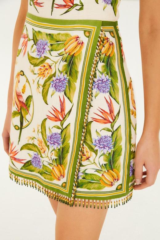 Farm Rio - Tropical Scarf Sleeveless Mini Dress - Sand - 女装 - 连身裙 - 沙色 商品图4