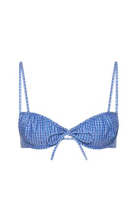 Faithfull The Brand - Ombra Bikini Top - Sotto - 女装 - 比基尼上装 - 蓝色格纹