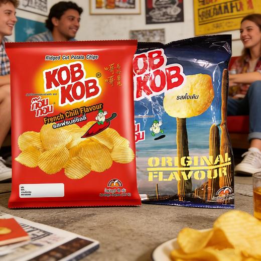 【新品限时购】KOB KOB原味/香辣原切马铃薯片48g  053548/053549  商品图0