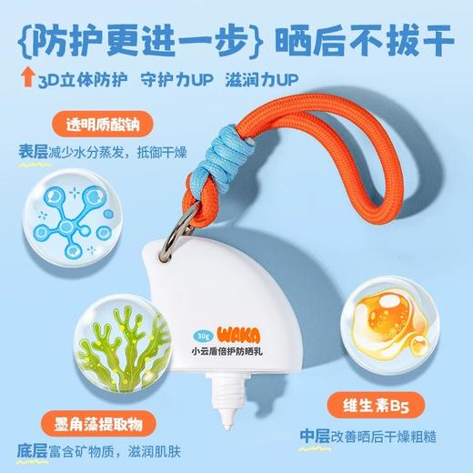 WAKA小水滴儿童水感防晒乳霜物理隔离紫外线户外海边清爽清水可卸 商品图2