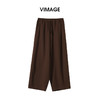 VIMAGE纬漫纪2026夏季新款复古通勤大气高腰休闲百搭直筒阔腿裤V2505222 商品缩略图0