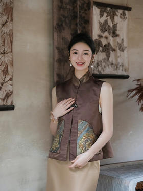 盛唐牡丹盛奢系列 | 螺钿大漆彩绘西阵织马甲