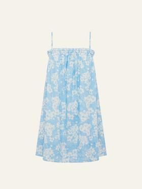 PEONY - Ruched Mini Dress - Paper Daisy - 女装 - 连身裙 - 浅蓝花色