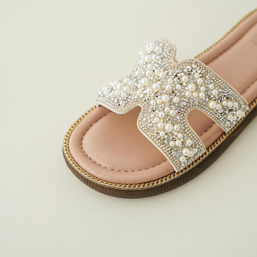 【轻奢钻饰】西村名物2026年夏季新款低跟平底钻饰优雅夏日拖鞋T26BJ20171 商品图7