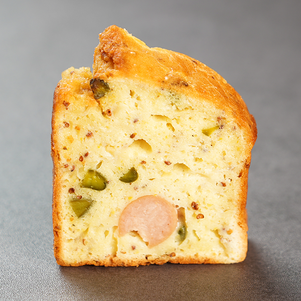 香肠开心果咸蛋糕