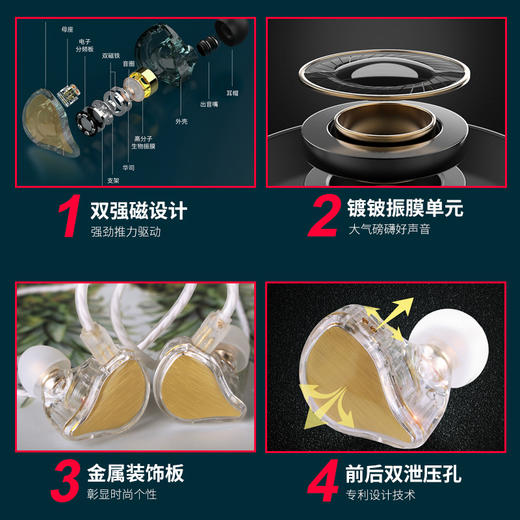 万吾 JH01 小众发烧HIFI有线耳机 0.78MM双插针发烧线 商品图1