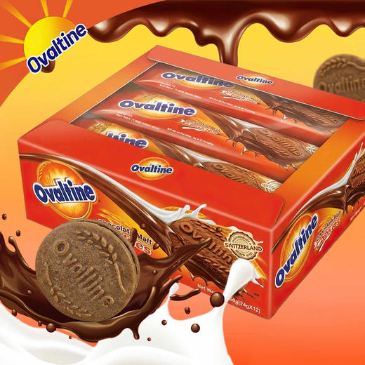 【新品限时购】阿华田麦芽巧克力味夹心饼干288g/055043 香浓酥脆 好吃不腻 商品图0