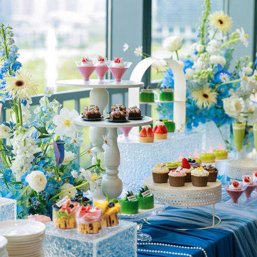 春·蓝色系甜品台 商品图0