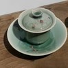 本土斋青瓷粉青玲珑手工马蹄两才盖碗高端功夫茶器镂空重工盖碗青瓷玲珑盖碗容天杯红豆系列青瓷盖碗 商品缩略图9