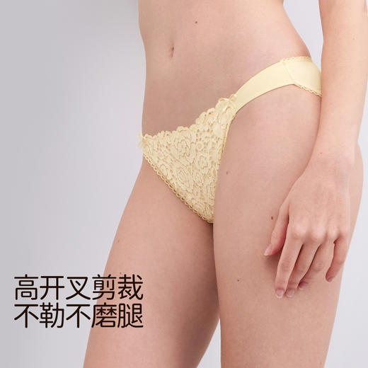 3条98元新款高颜值性感蕾丝内裤女7A抗菌纯棉裆低腰法式三角裤夏-维姬内裤 商品图4