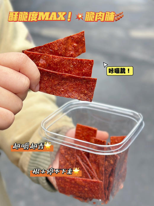 脆肉脯 非油炸非膨化 实打实的猪鲜肉 又香又脆 商品图1