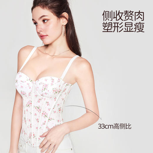 好奇蜜斯春季新款法式鱼骨胸衣上衣内搭外穿修身聚拢文胸罩内衣女-玛丽安娜 商品图2