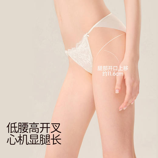 3条118元新款刺绣法式性感蕾丝低腰内裤女7A抗菌纯棉裆比基尼夏-哈莉特内裤 商品图4