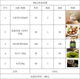 300元优惠套餐