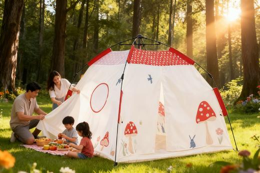 asweets儿童帐篷室内户外一键开遮阳便携式免搭建宝宝睡觉小房子 商品图1