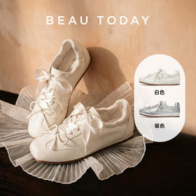 BeauToday 蝴蝶结芭蕾德训鞋超软休闲鞋292988