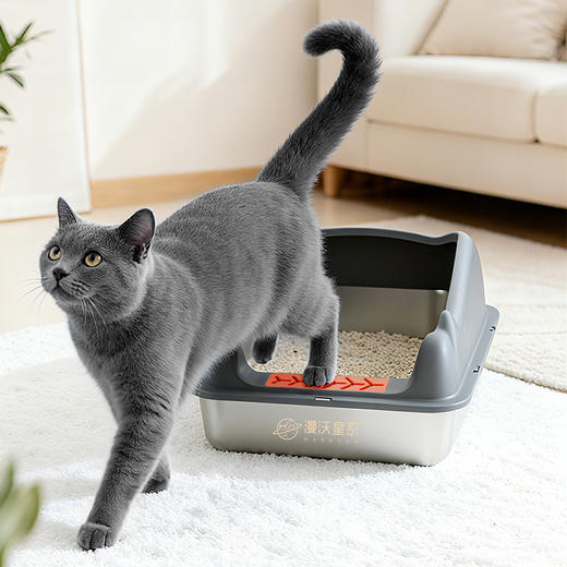 漫沃星系不锈钢猫砂盆MC-MP801 商品图4