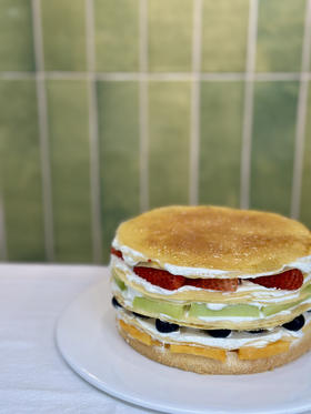 缤纷水果香草千层（轻脂奶油）⚠️需提前24小时预定