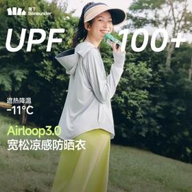蕉下女士凉感防晒衣(宽松款)AL417 浅炭灰XF码