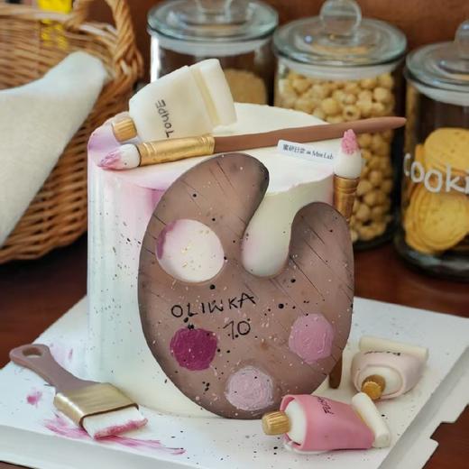 0869 “美术生调色盘”  蛋糕 商品图1