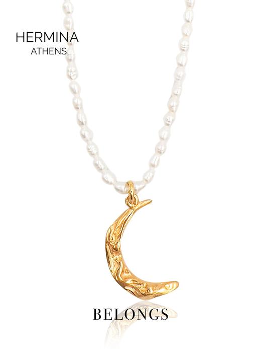 北京仓｜Hermina Athens-Melies Moon-珍珠 月亮 项链［希腊设计师］ 商品图2