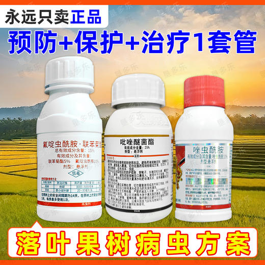 果树病虫专杀虫杀菌剂氟啶虫酰胺联苯菊酯桃树蚜虫杀虫剂农药组合 商品图1
