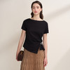 EITIE爱特爱不对称褶皱收腰正肩显瘦时尚短袖T恤上衣2026夏新款B2602202 商品缩略图10