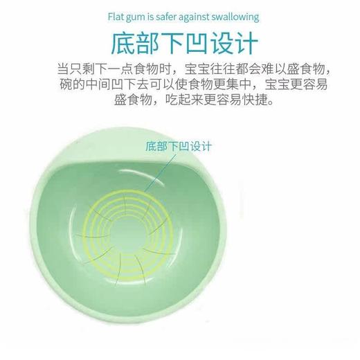硅胶辅食碗勺套装 自主进食训练 防摔硅胶吸盘碗【颜色随机】 商品图3