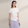 EITIE爱特爱不对称褶皱收腰正肩显瘦时尚短袖T恤上衣2026夏新款B2602202 商品缩略图3