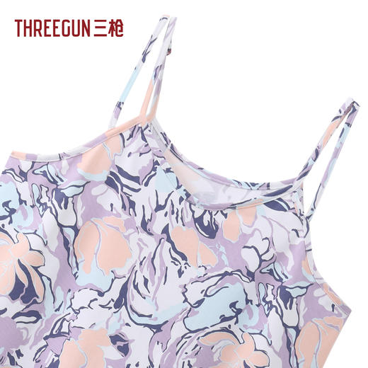 Threegun三枪 冰泉棉印花吊带女家居裙-T70031A01 商品图6