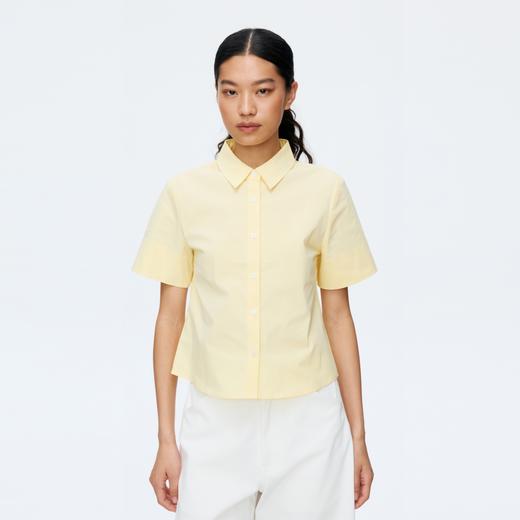 Oneup微皱微弹合体短袖衬衫 商品图0